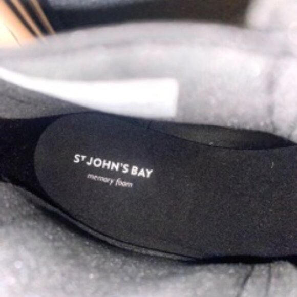 St. John’s Bay Ankle Boots Pull on Glossy Black Rain Boot Size 11 - Picture 5 of 6